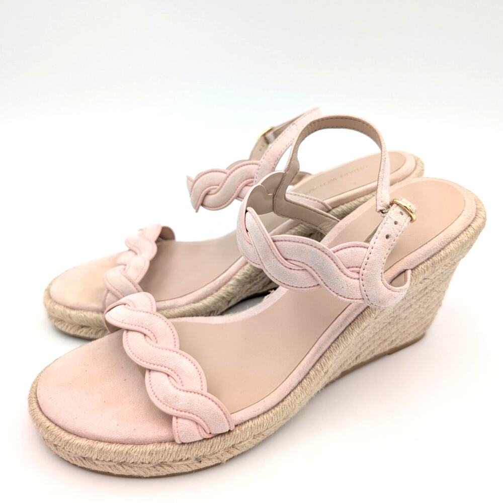 Stuart Weitzman Twist Espadrille Platform Wedge S… - image 1